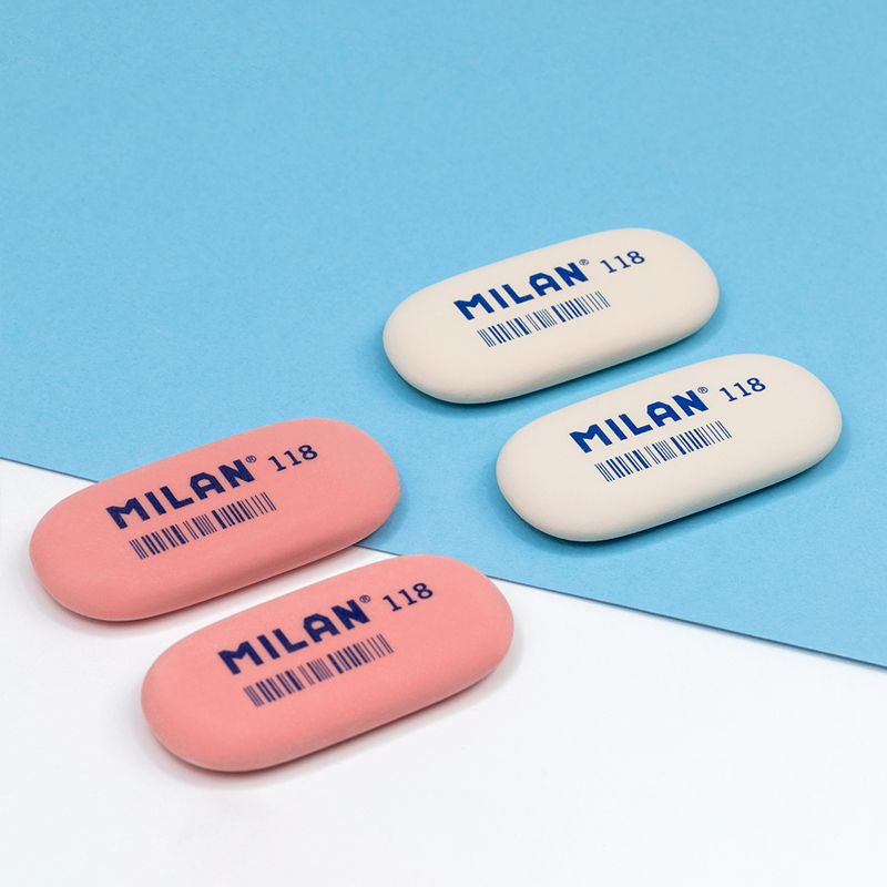 Milan Oval 118 Synthetic Eraser [Box of 18]