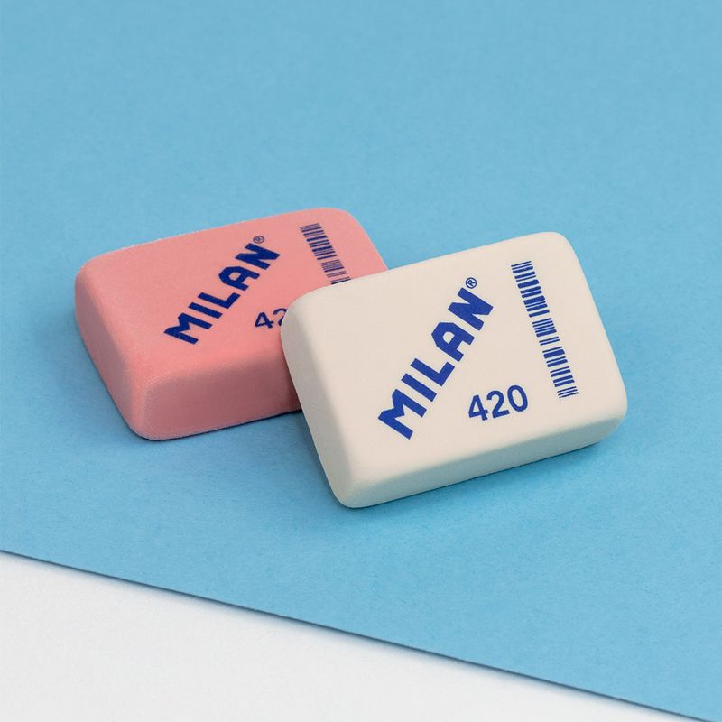 Milan Rectangular Synthetic Eraser 420 [Box of 20 erasers]