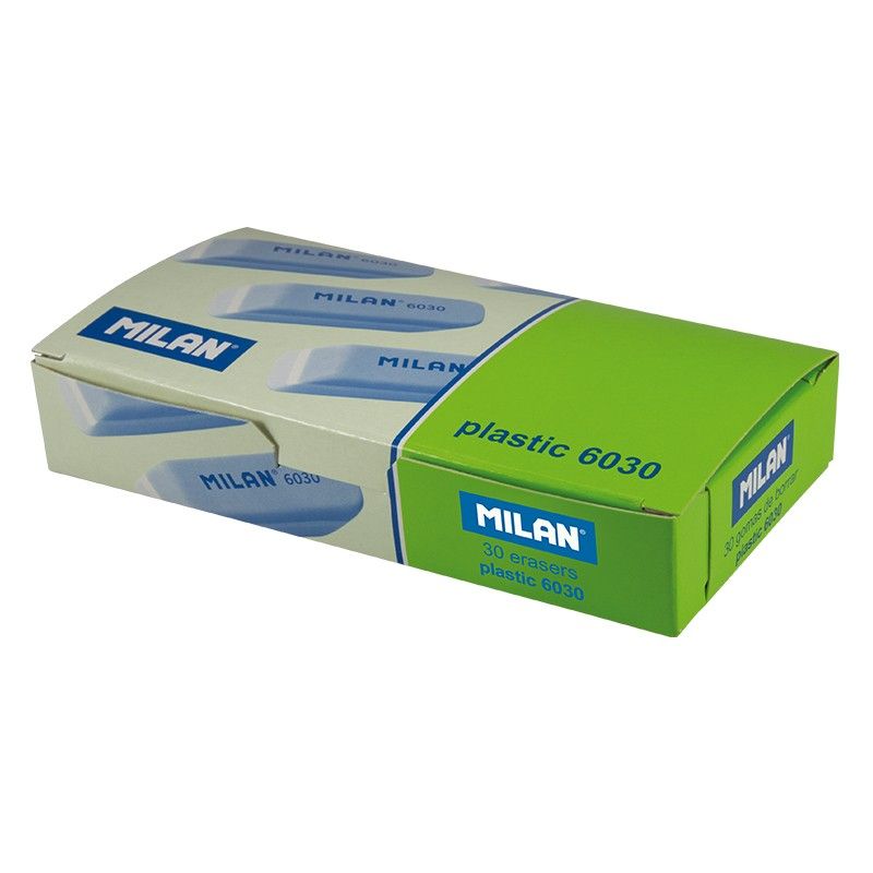Milan Bicolour Bevelled 6030 Nata® Erasers [Box of 30 fluorescent colours]