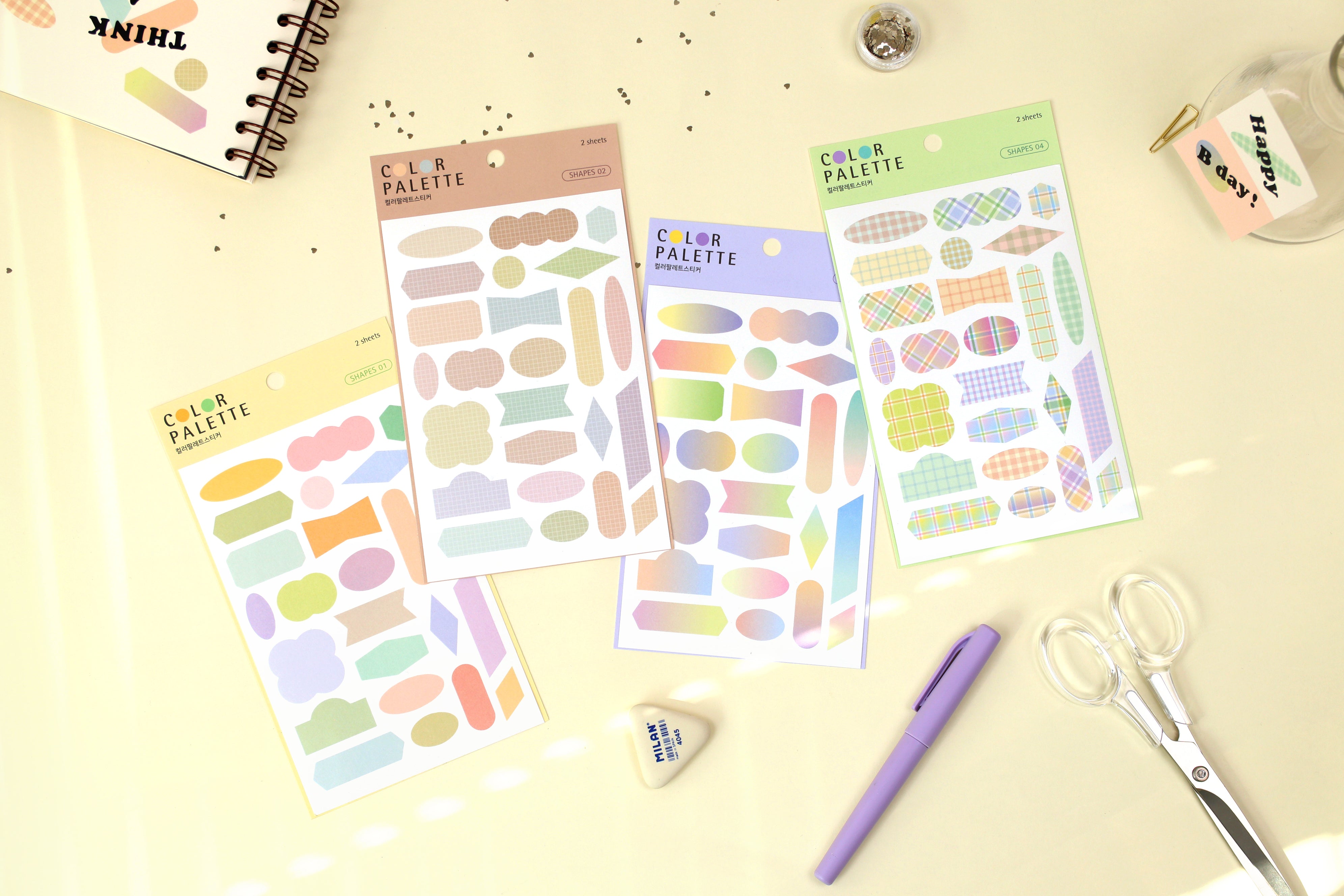 Paperian Colour Palette Stickers - Shapes