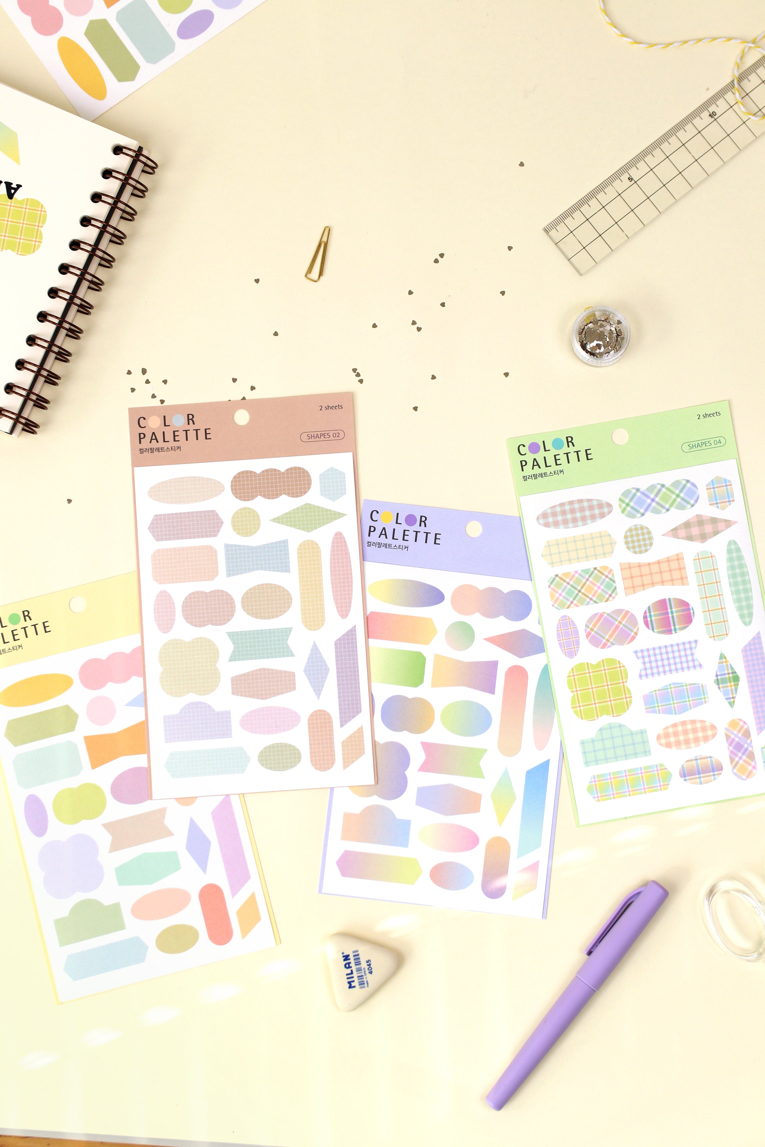 Paperian Colour Palette Stickers - Shapes