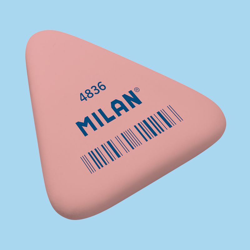 Milan 4836 Triangular Eraser [Can of 36 Erasers]