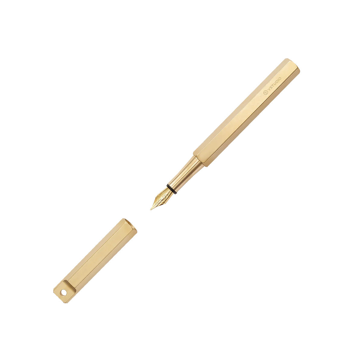 Ystudio Classic Revolve - Portable Fountain Pen (Brass)