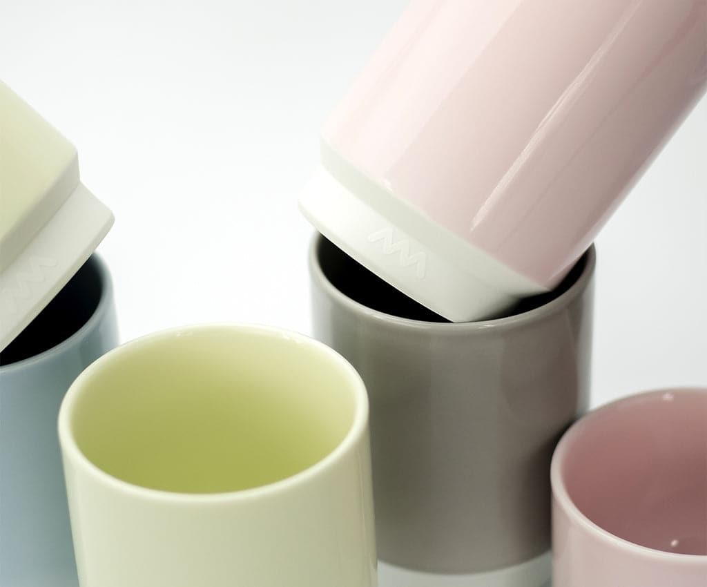 Asemi Hasami Cups Large 230ml - Light Grey