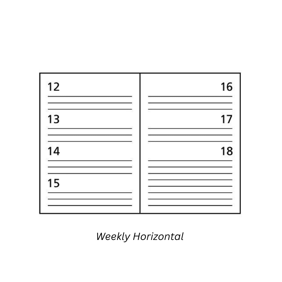 Ciak 2027 CANVAS Horizontal Weekly Planner 10x15cm