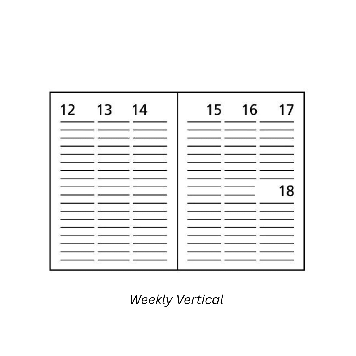 Ciak 2027 CANVAS Vertical Weekly Planner 15x21cm