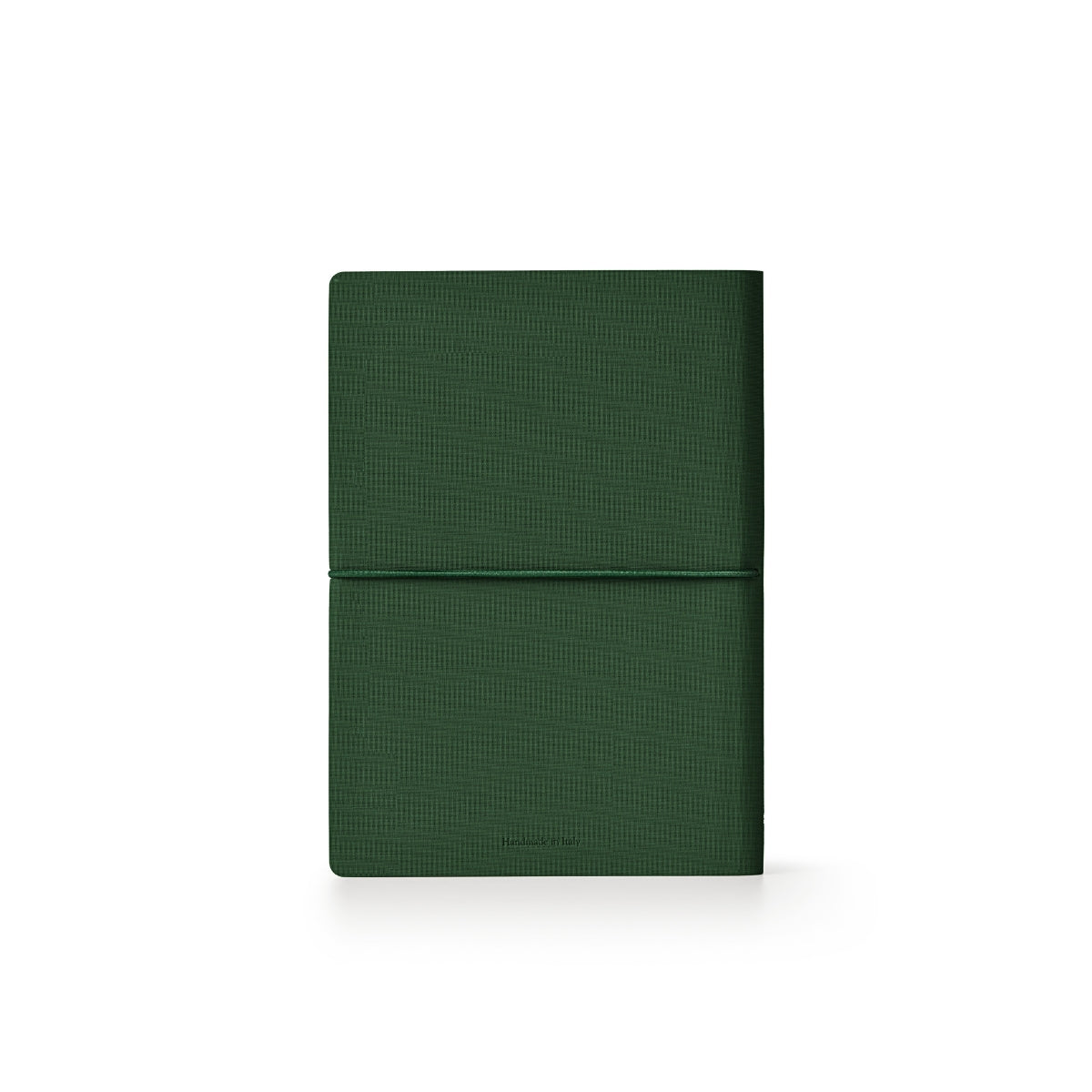Ciak CANVAS lined paper notebook 15x21cm in forest green closed with clean, structured appearance.