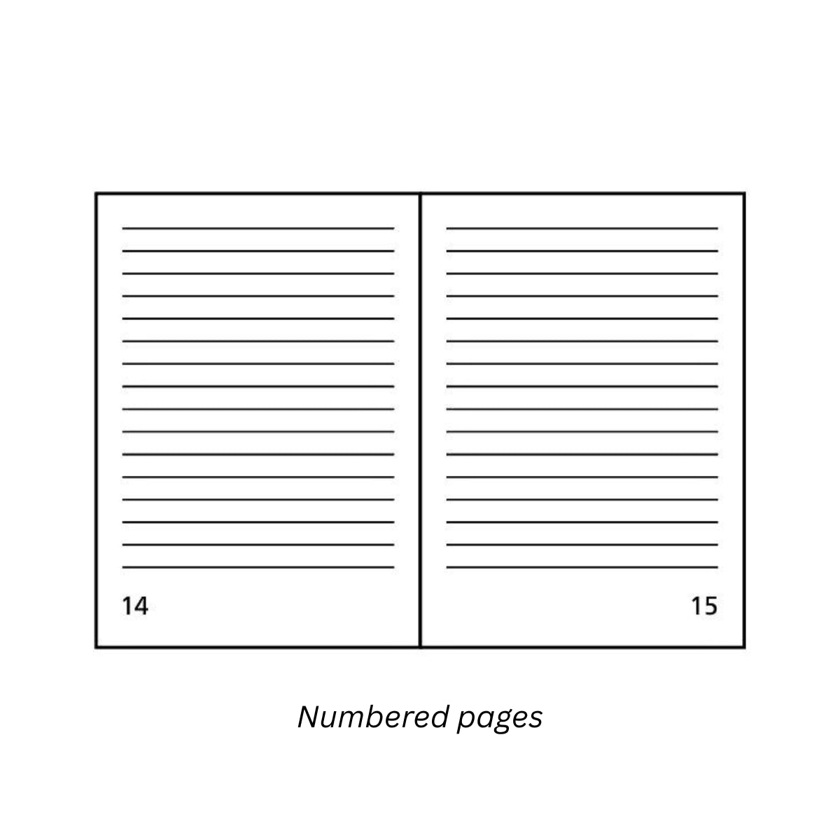 Ciak Numbered Pages Notebook 15x21cm — Black