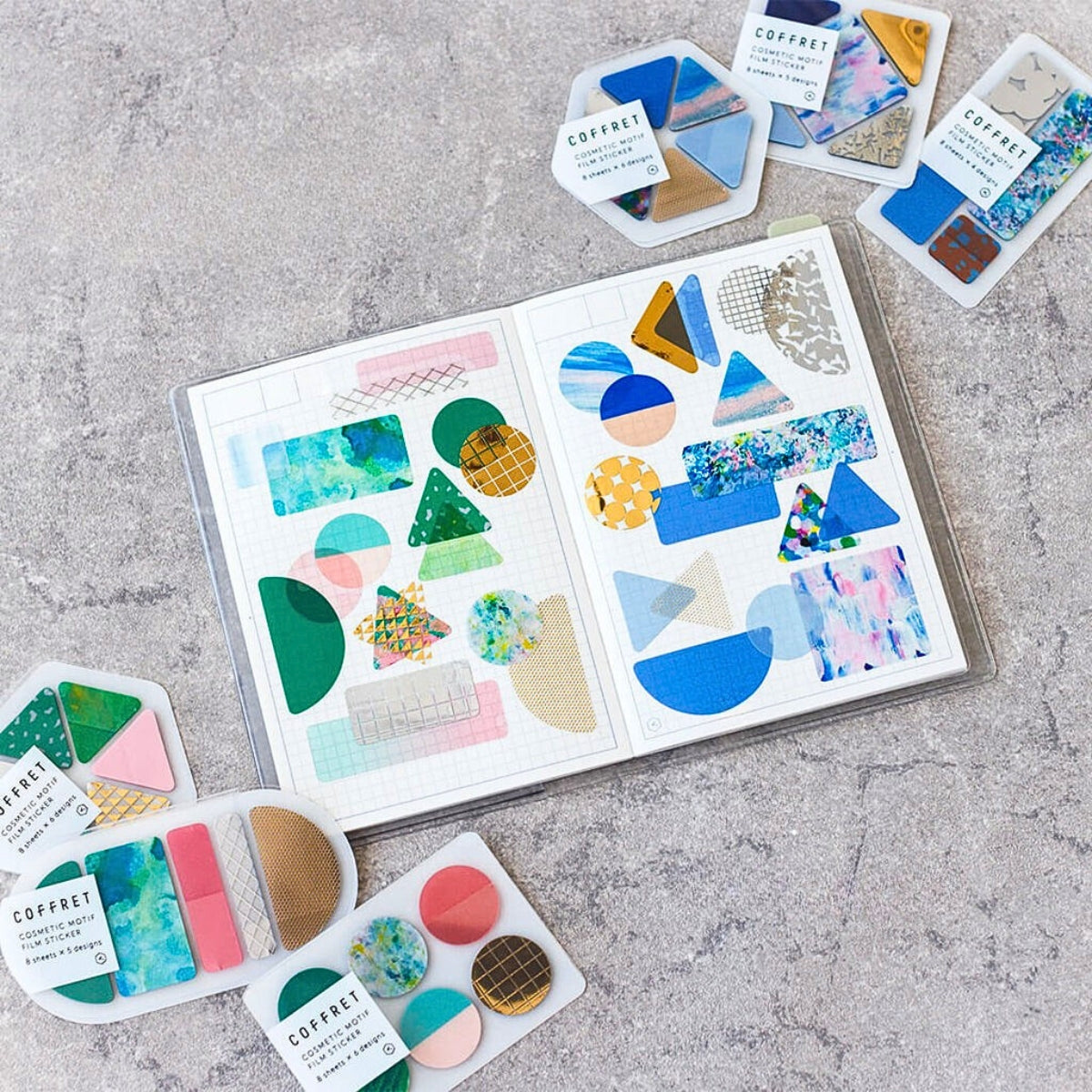 KING JIM COFFRET Cosmetic Film Sticker Set