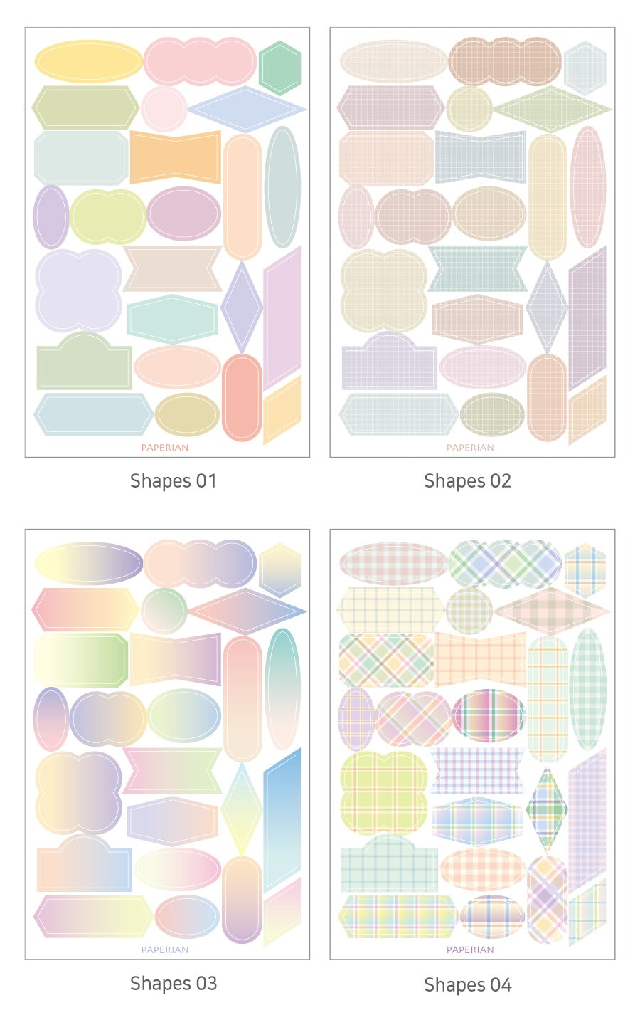 Paperian Colour Palette Stickers - Shapes