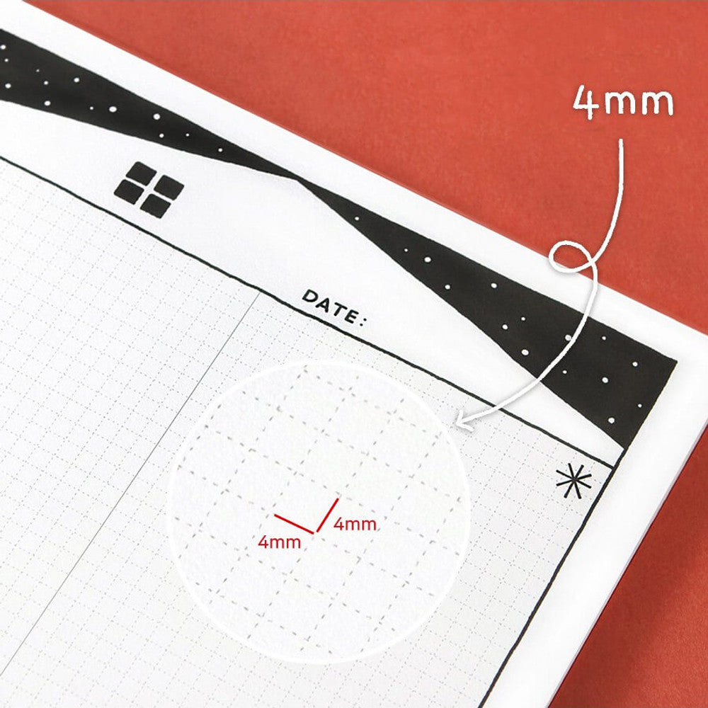 Iconic B5 Doodle Grid Notepad