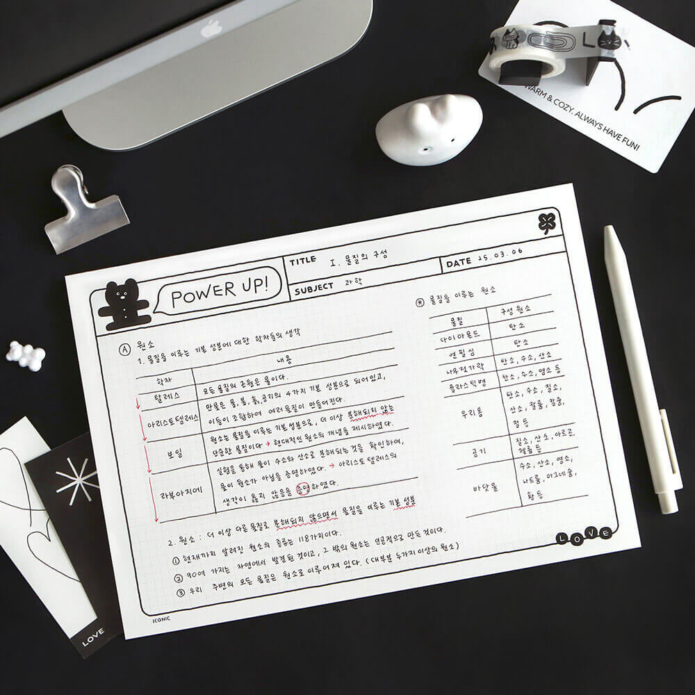 Iconic B5 Doodle Grid Notepad