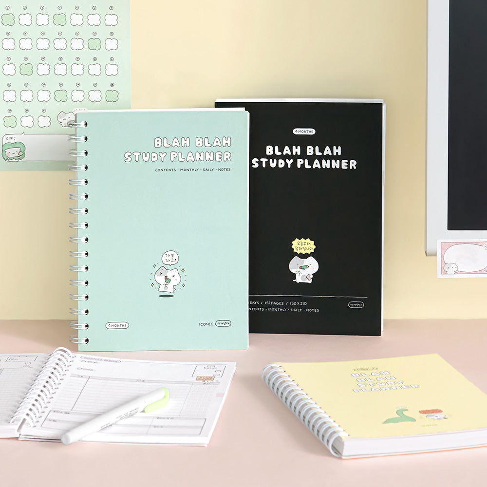 Iconic Blah Blah Study Planner Notebook