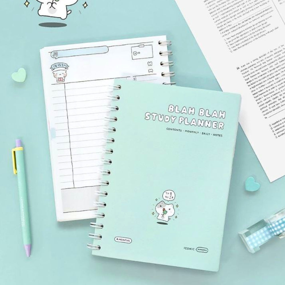 Iconic Blah Blah Study Planner Notebook