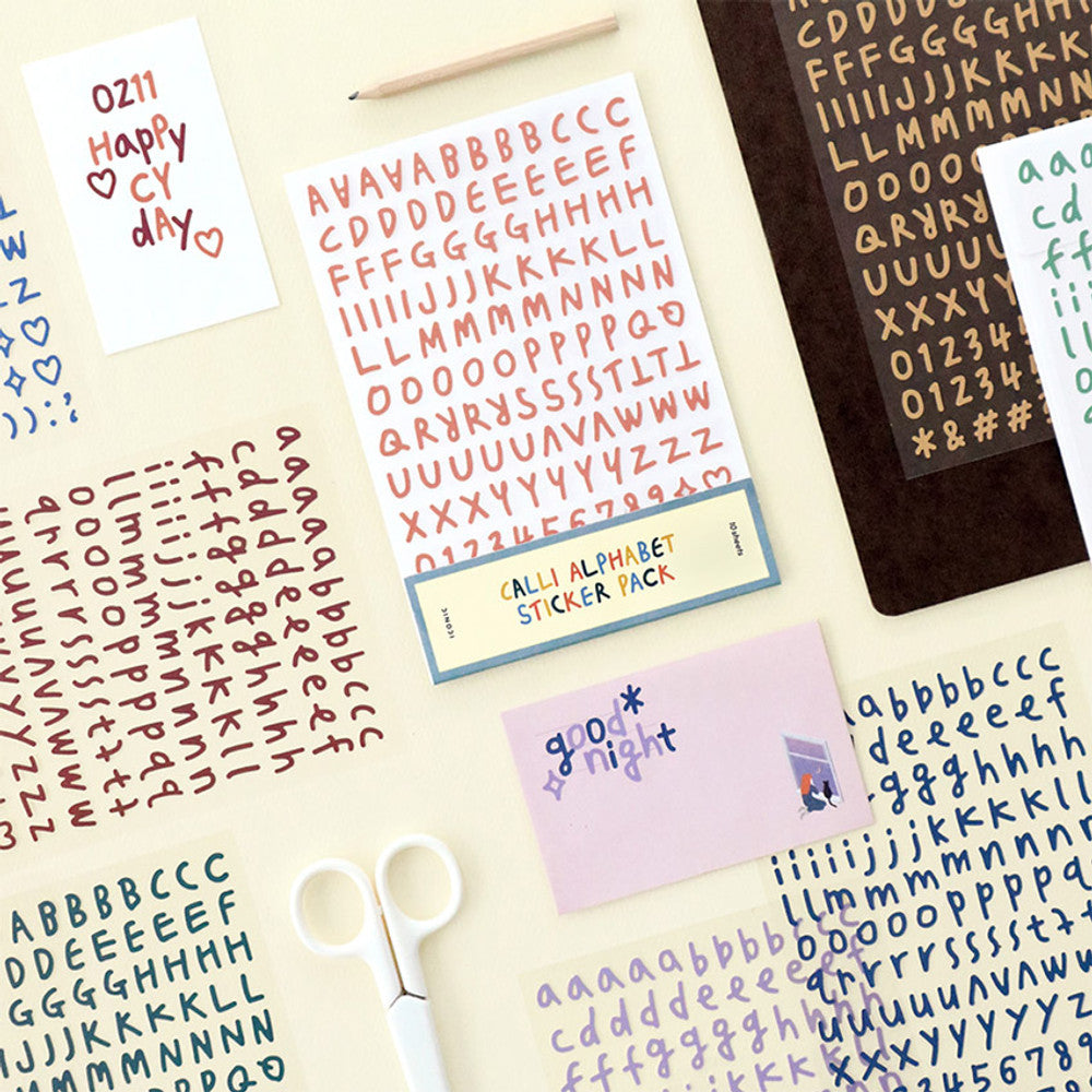 Iconic Calli Alphabet Sticker Pack