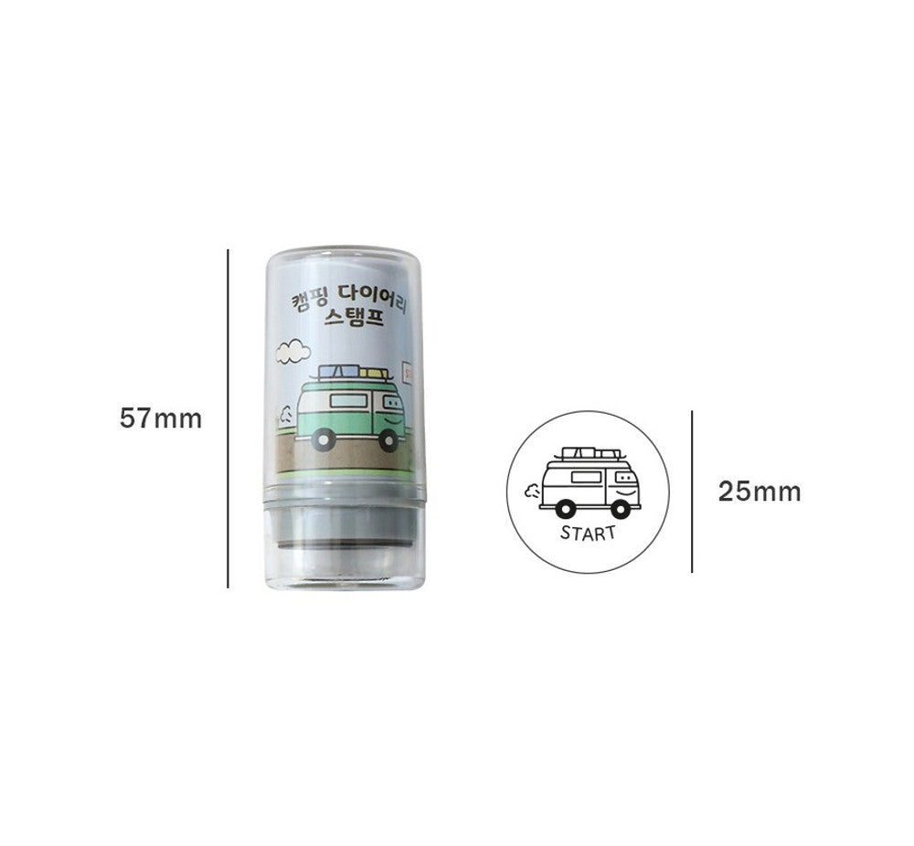 Iconic Camping Self-Inking Diary Stamp