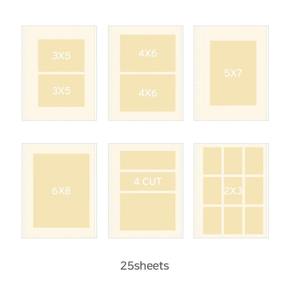 Iconic Collect Self-Adhesive Photo Album refill sticker sheets with grid layout for captions and notes.