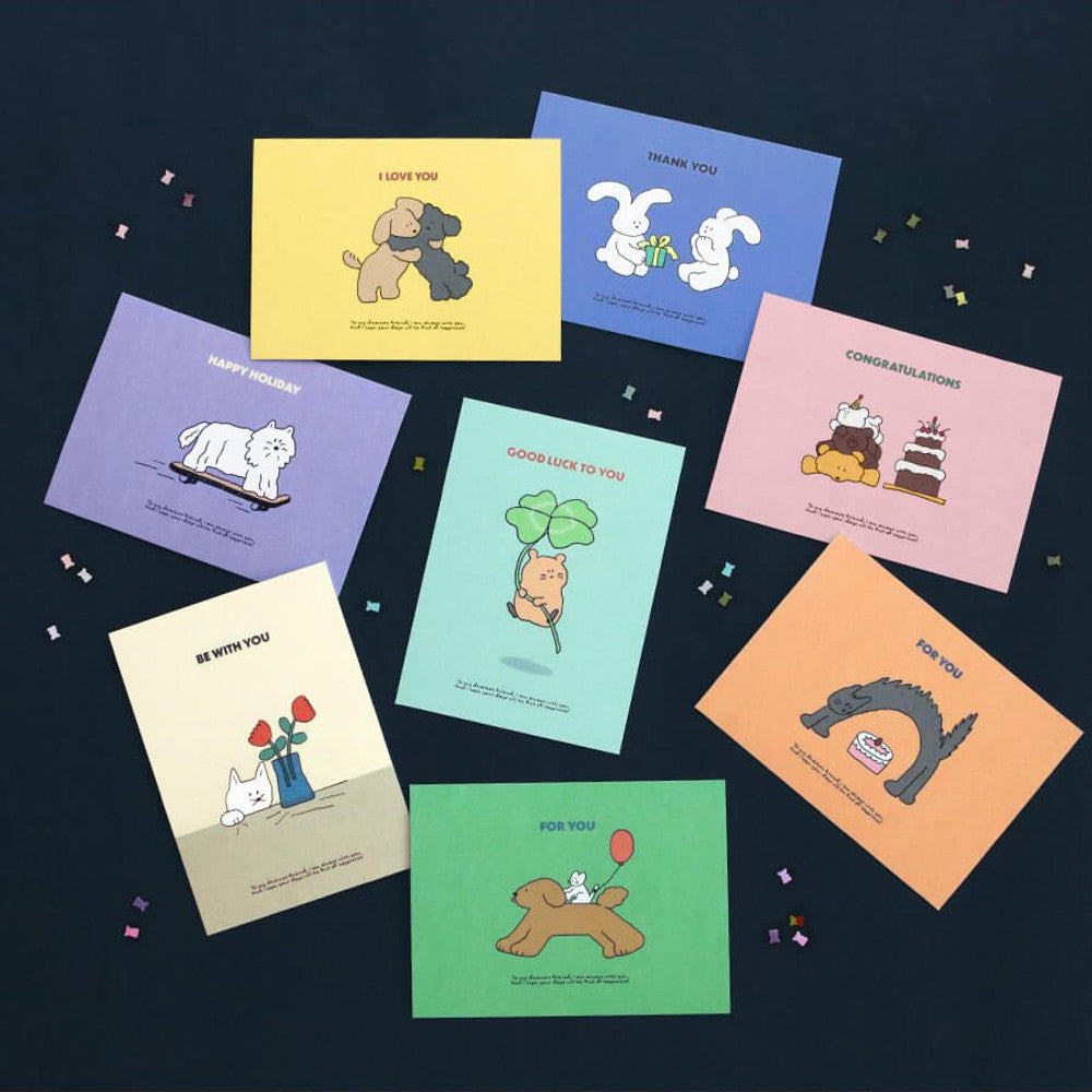 Iconic Cuddly Message Card Set – 24 Adorable Blank Cards
