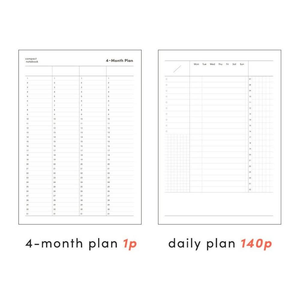 Iconic Daily A5 Study Planner – Undated Productivity Notebook