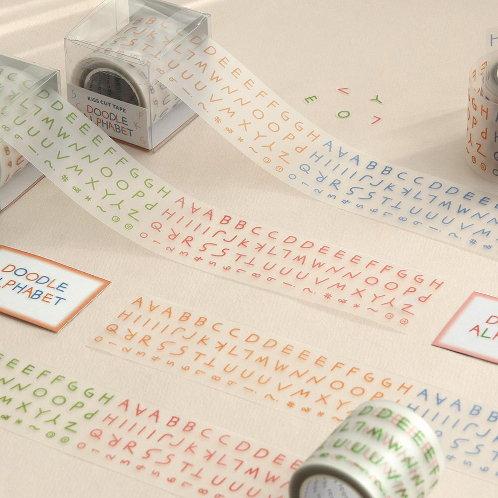 Iconic Doodle Alphabet Kiss-Cut Design Tape