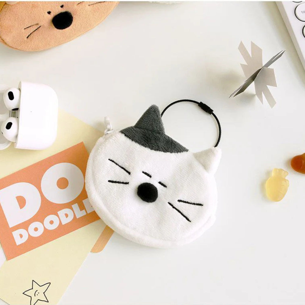 Iconic Doodle Animal Design Keyring Pouch