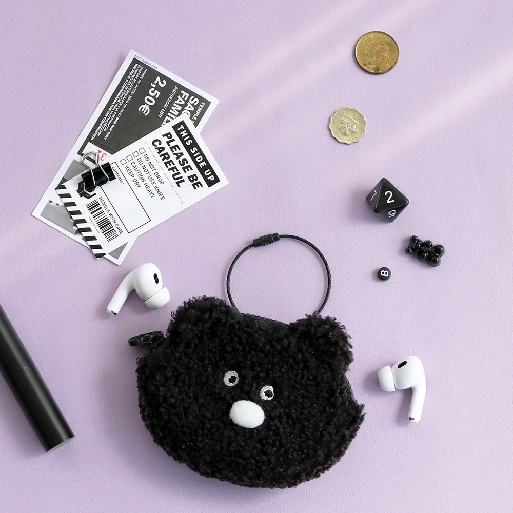 Iconic Doodle Animal Design Keyring Pouch