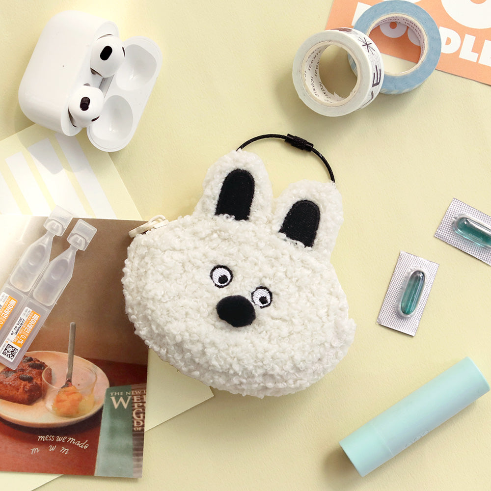 Iconic Doodle Animal Design Keyring Pouch