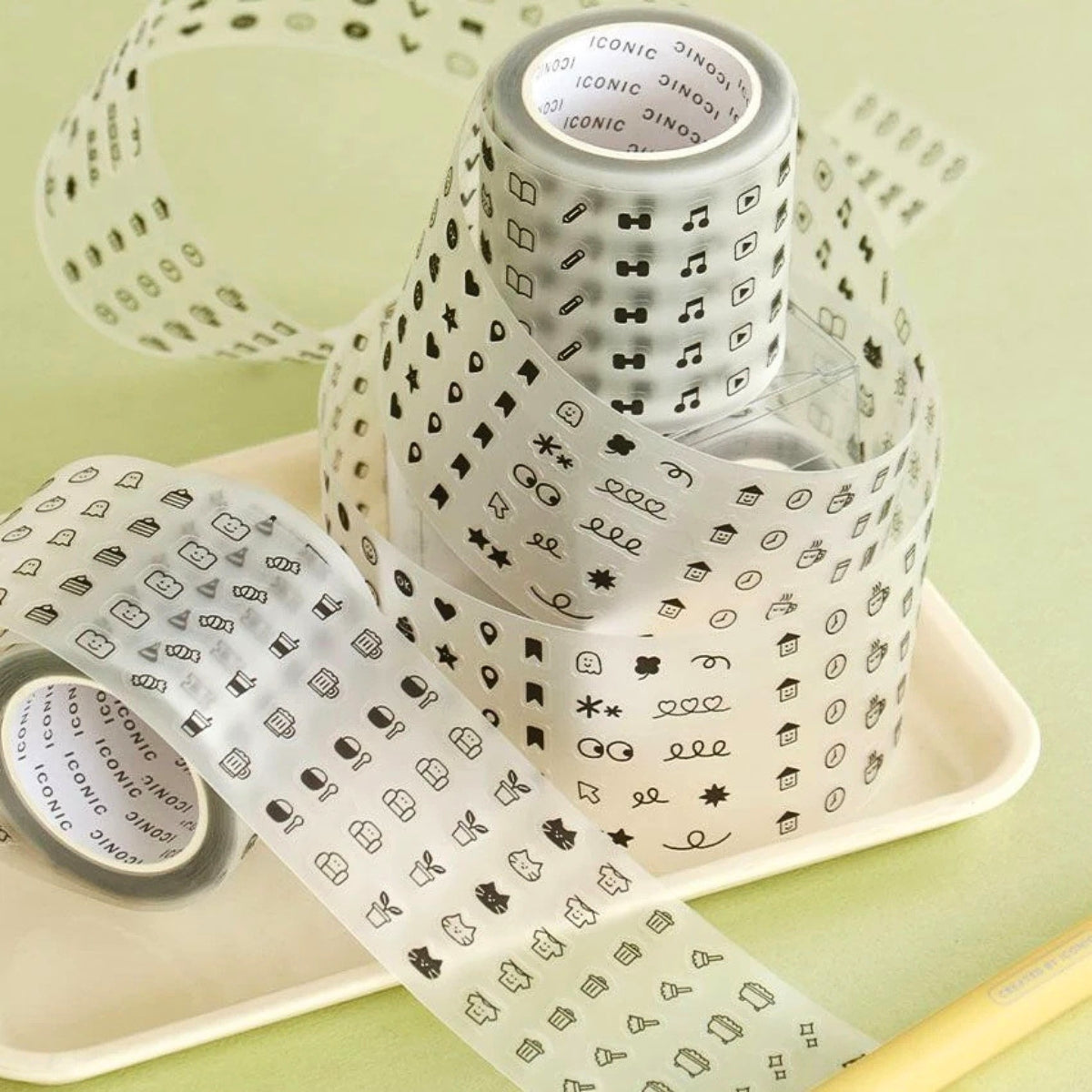 Iconic Doodle Kiss Cut Diary Tape Roll Sticker