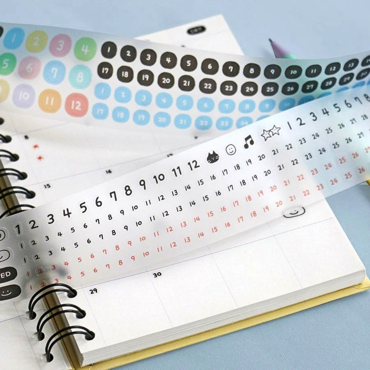 Iconic Doodle Kiss Cut Sticker Tape Roll – Date