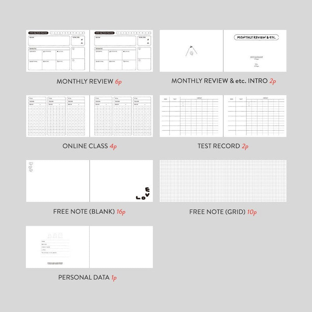 Iconic Doodle 6 Months Study Planner