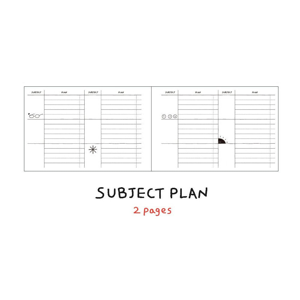 Iconic Doodle 6 Months Study Planner