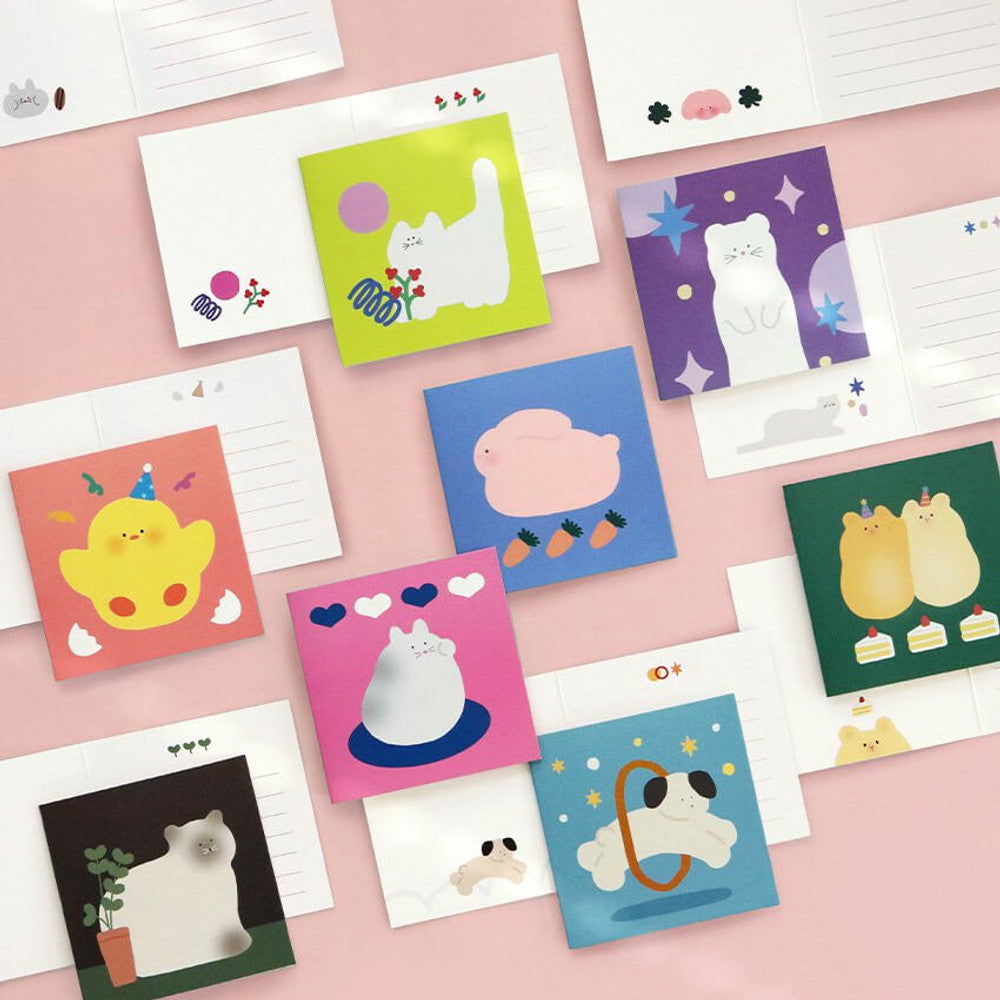 Iconic Happy Mini Card Set – 24 Assorted Blank Cards