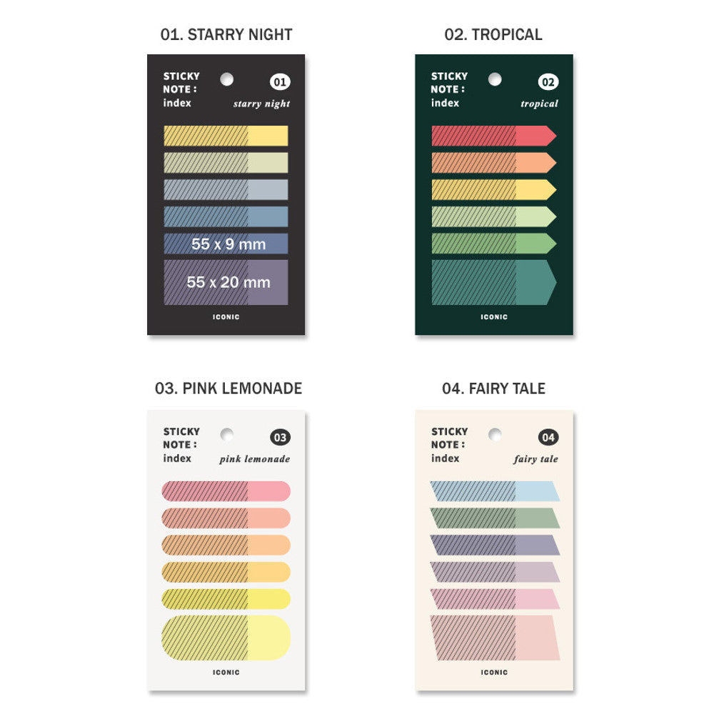 Iconic Index Sticky Note Set