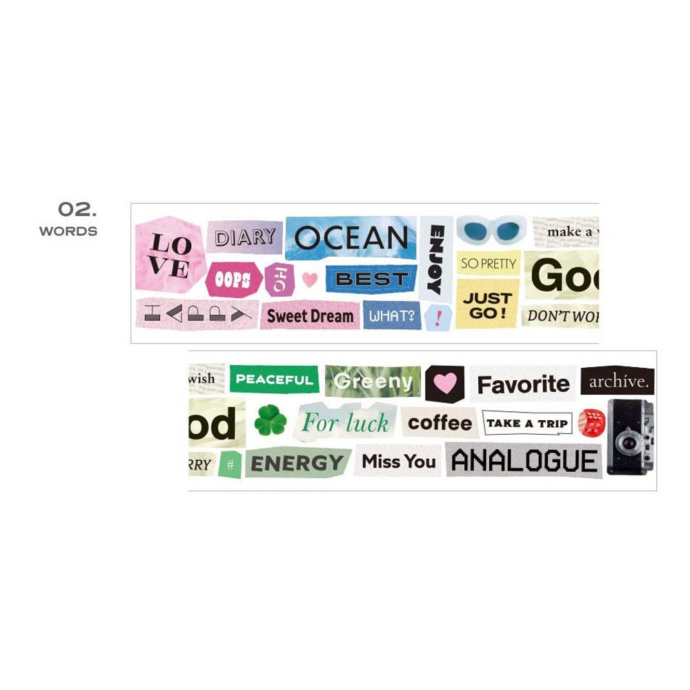 Iconic Vintage Magazine Collage Kiss-Cut Tape