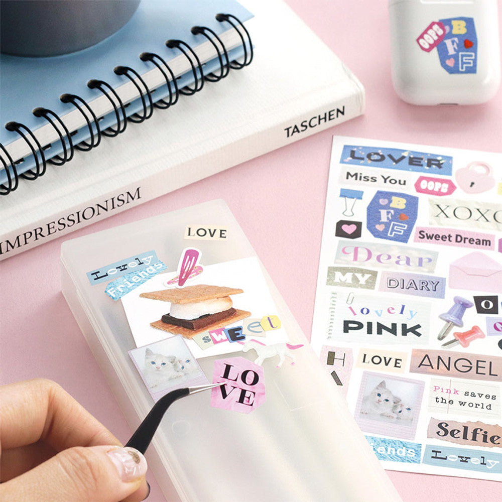 Iconic Magazine Collage Removable Sticker Set - (6 Sheets)