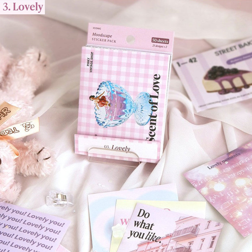 Iconic Moodscape Background Sticker Pack - (50 Sheets)