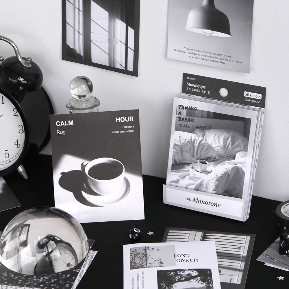 Iconic Moodscape Background Sticker Pack - (50 Sheets)