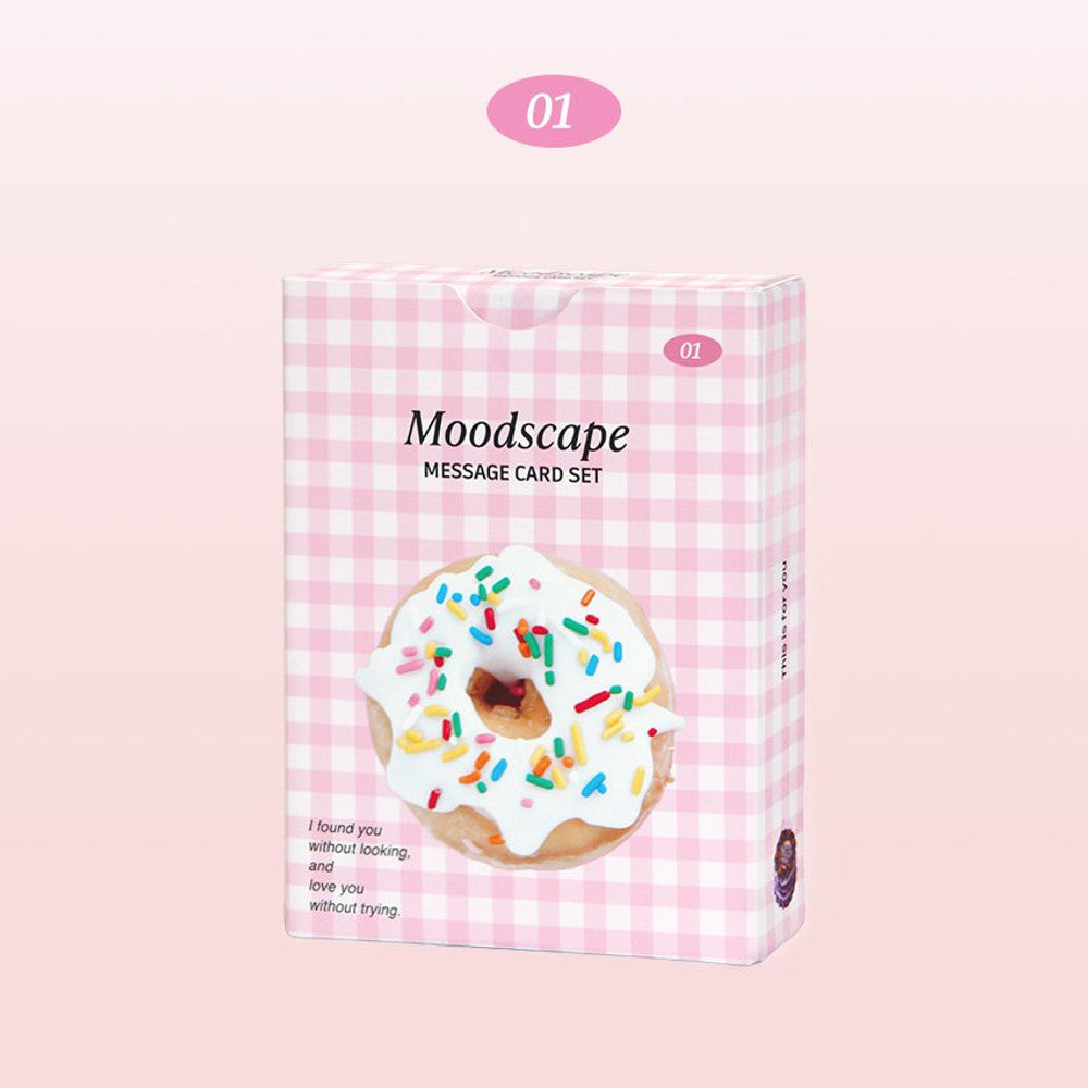 Iconic Moodscape Message Card Set pink gingham box.