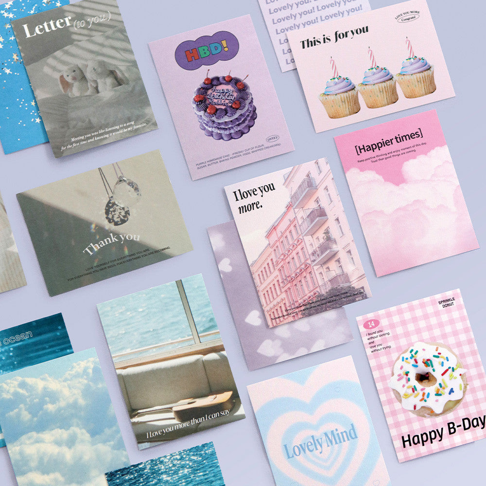 Iconic Moodscape Message Card Set – 24 Charming Note Cards