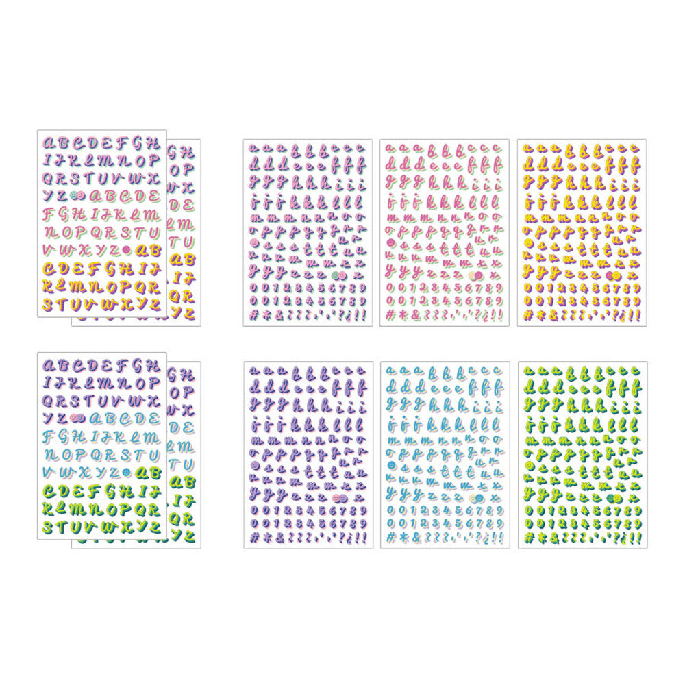 Iconic Rolling Alphabet Sticker Pack - (10 Sheets)