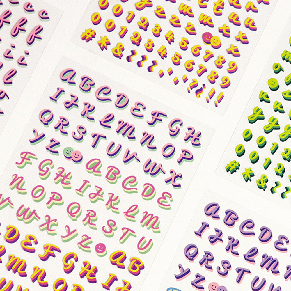 Iconic Rolling Alphabet Sticker Pack - (10 Sheets)