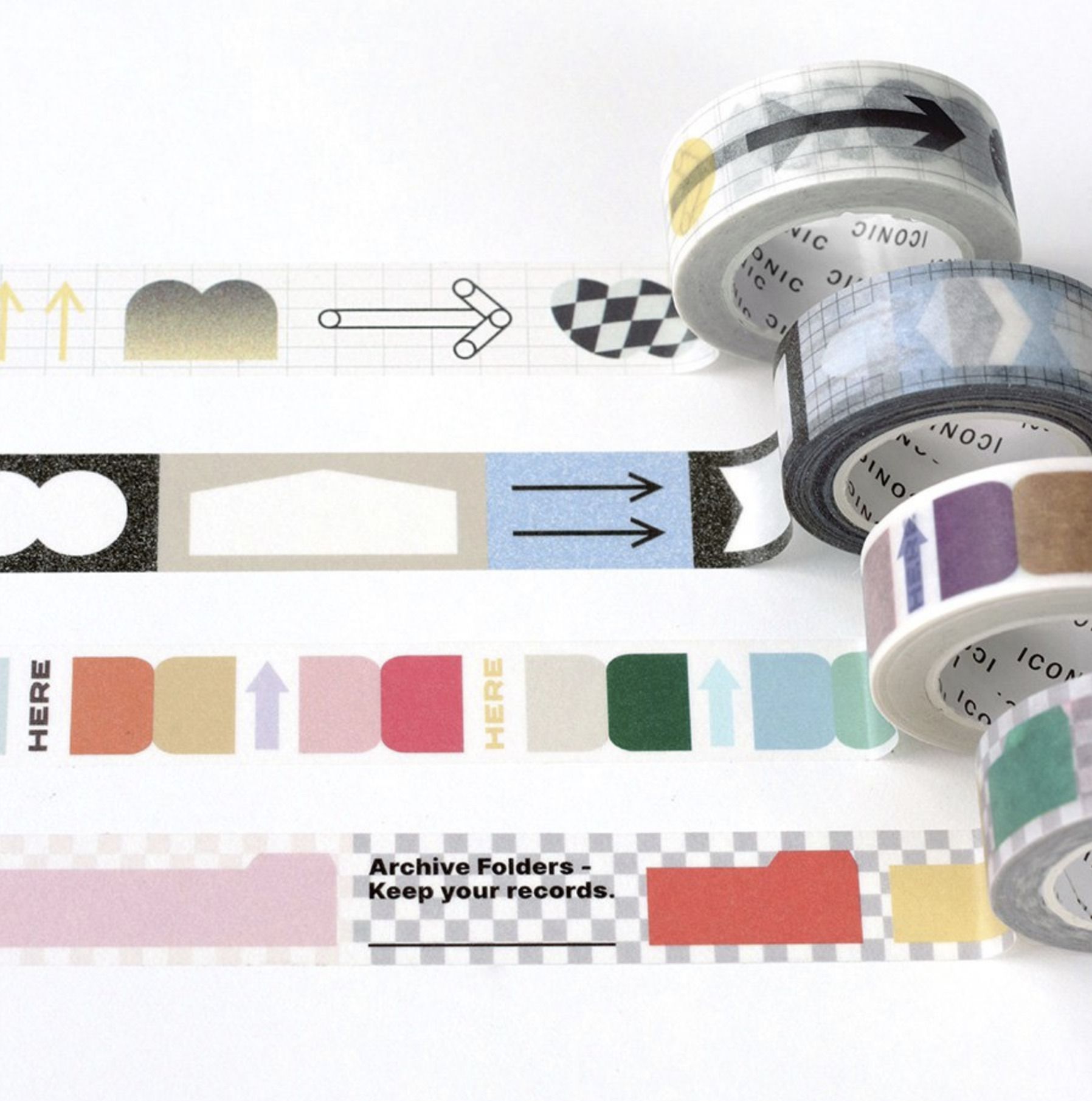 Iconic Playful Shape Paper Masking Tape