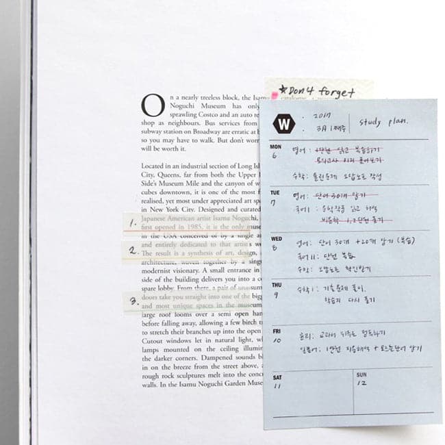 Iconic Sticky Weekly Planner