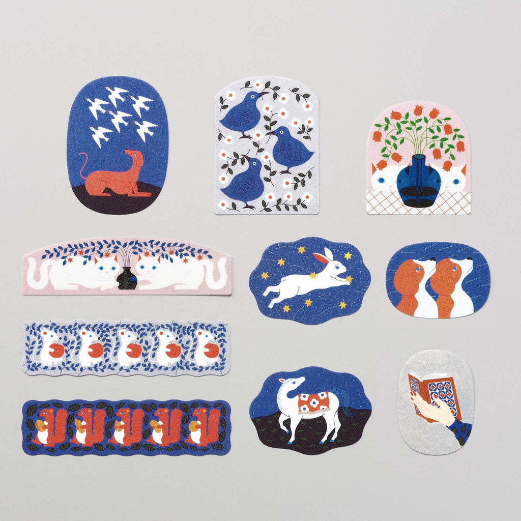 KING JIM KITTA Flake Stickers