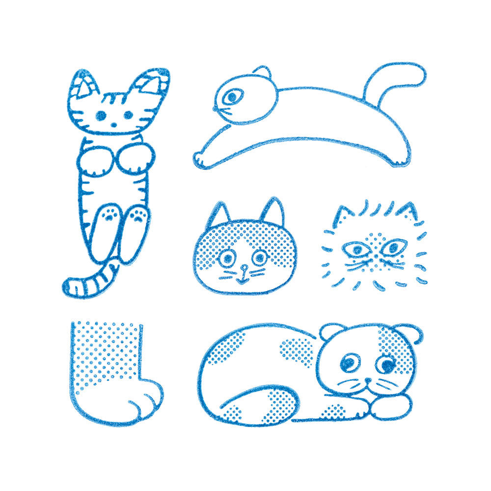 KING JIM Kori Jirushi Clear Stamps Set - (Pack of 6)
