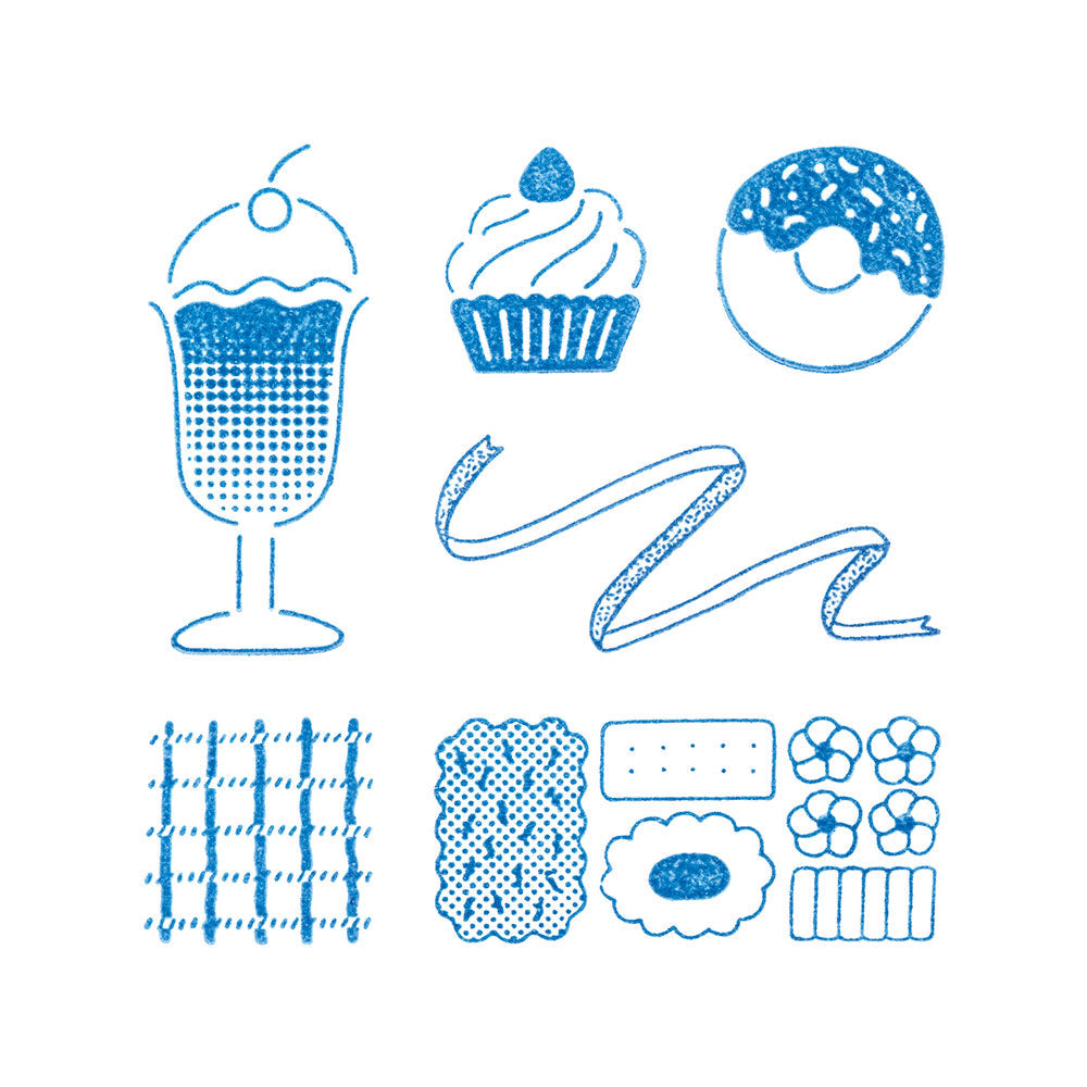 KING JIM Kori Jirushi Clear Stamps Set - (Pack of 6)