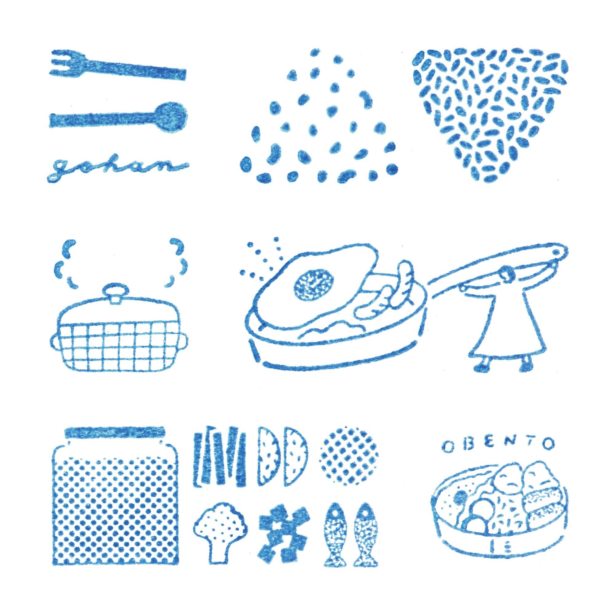 KING JIM Kori Jirushi Clear Stamp – Vol. 2 (Pack of 6)
