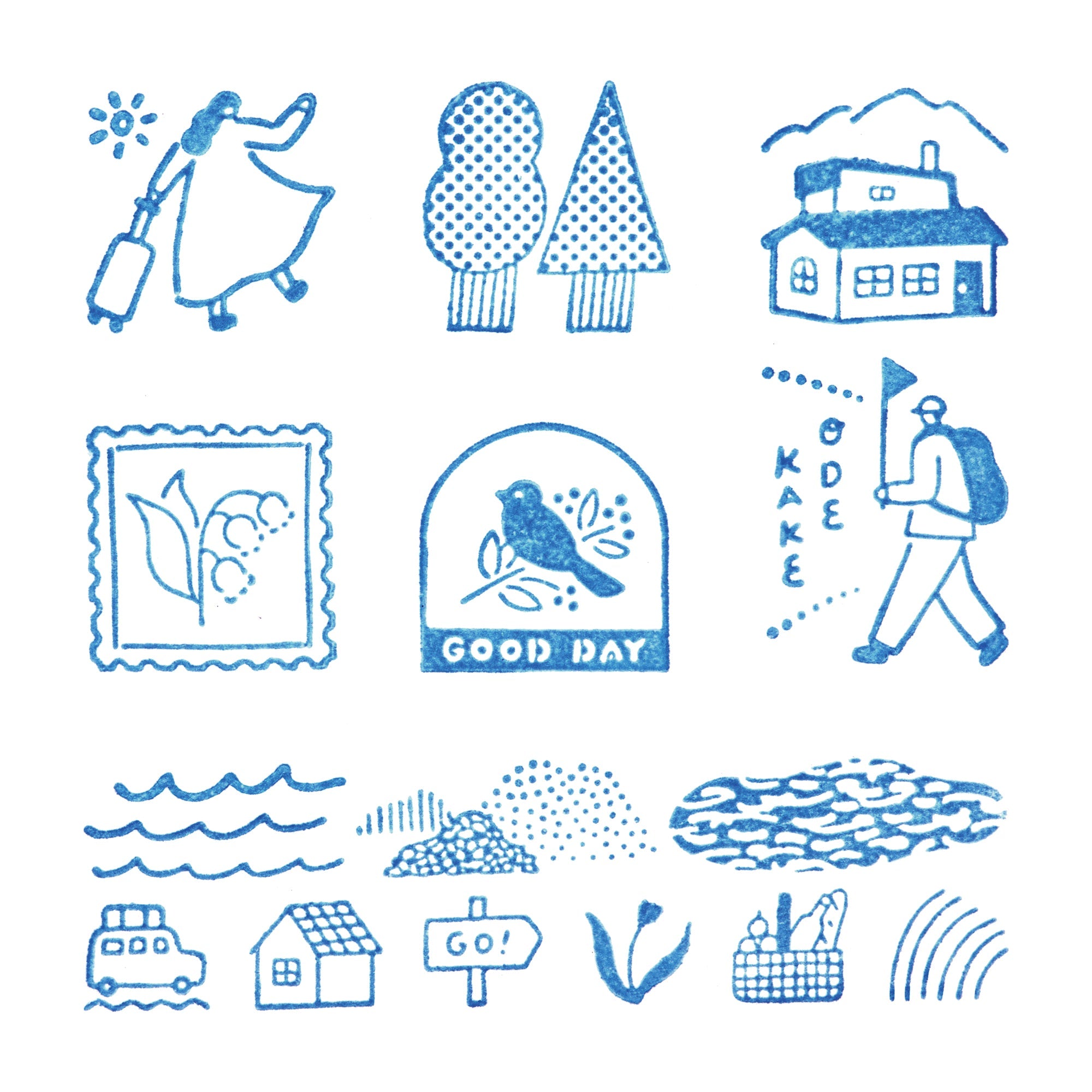 KING JIM Kori Jirushi Clear Stamp – Vol. 2 (Pack of 6)