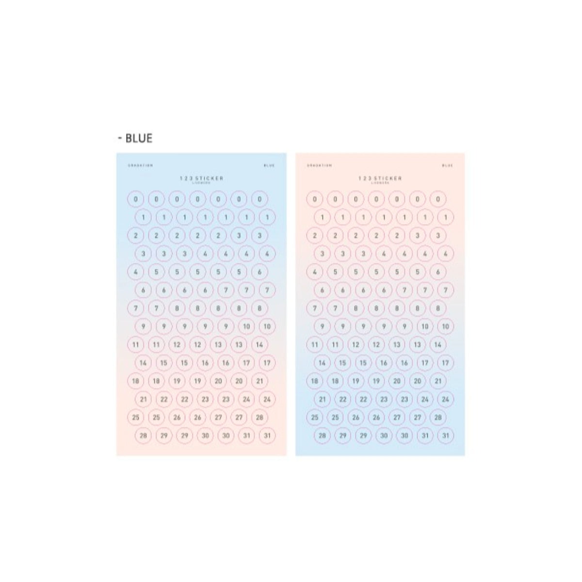 Livework 123 Number Sticker Set – 2 Sheets