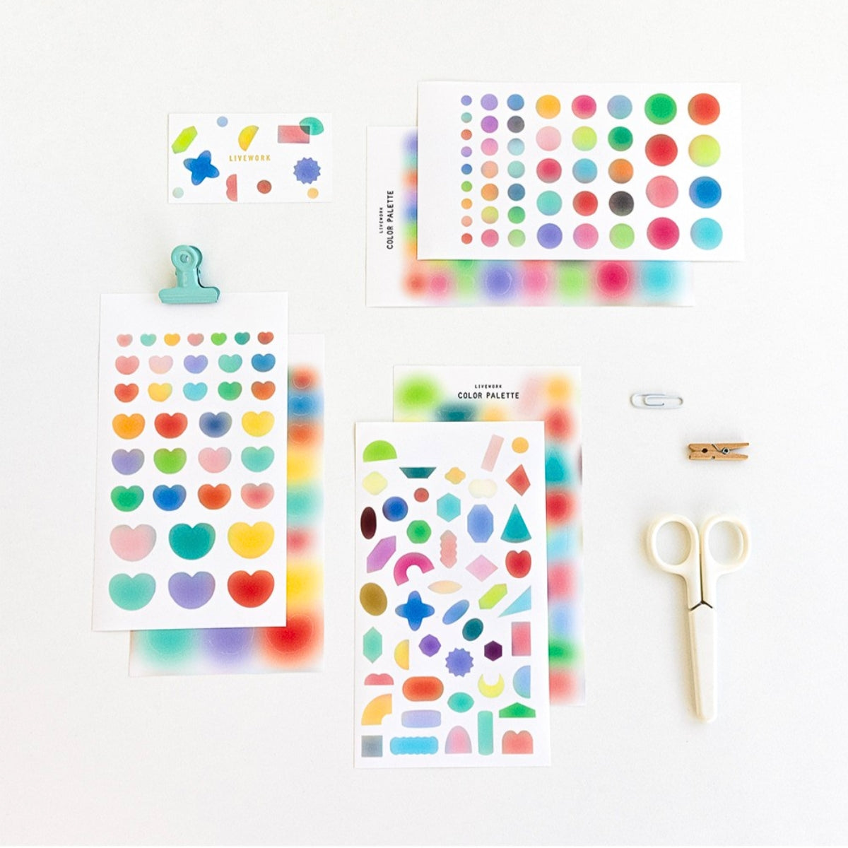 Livework Colour Palette Blur Sticker Set